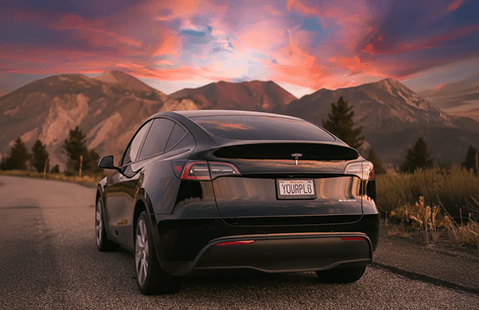 RPLATE digital license plate on car